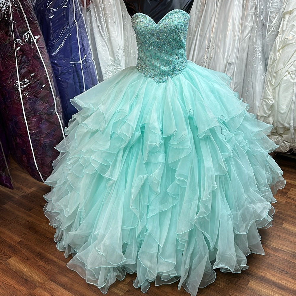 Aqua Quinceañera Dress
